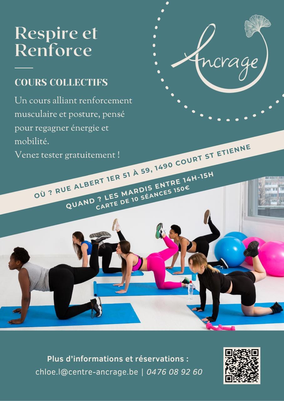 Cours collectif Respire et Renforce au Centre Paramédical Onco Ancrage